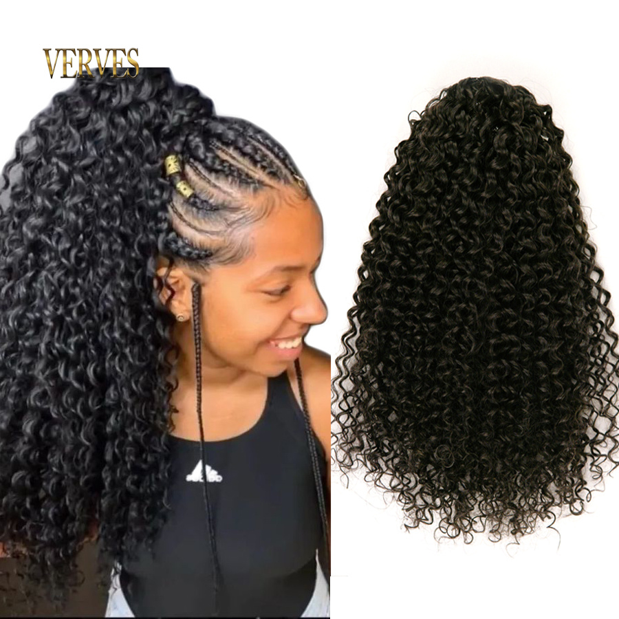 Drawstring Afro Curly Puff Ponytail - VERVES Tổng Hợp Dây Rút Phồng