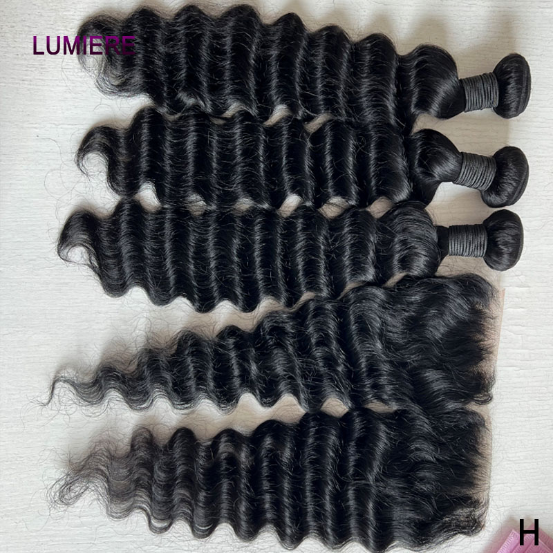 Deep Wave 3 Bundles With Closure - Top Quality Loose Deep Wave Bundles
