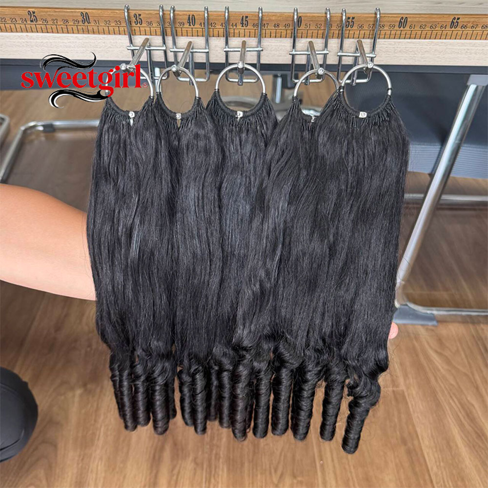 Water Wave Bulk Human Hair For Braiding - 12A Yaki Feather Burmese Curly Hair