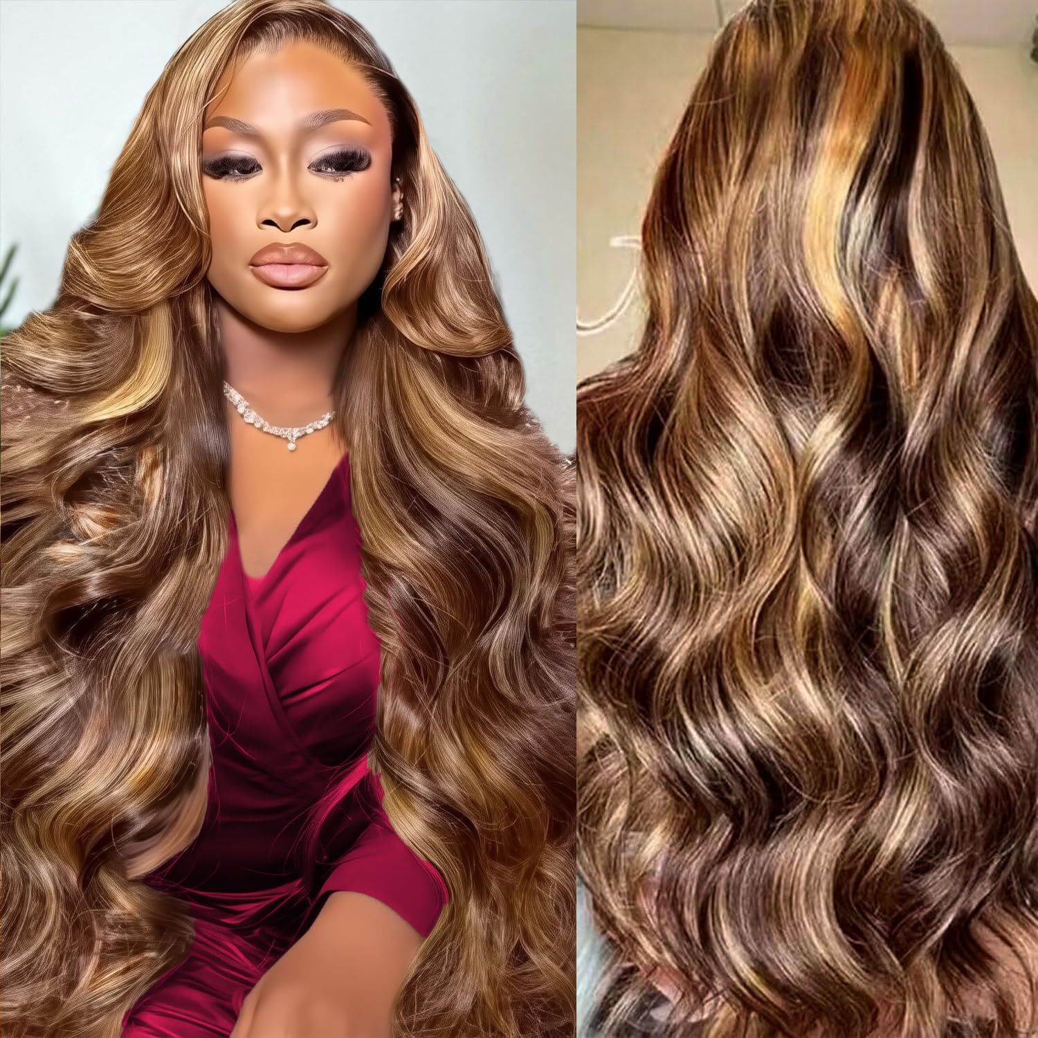 HD Highlight 46 Inch 13x4 Body - đánh giá và giá Human Hair Wigs