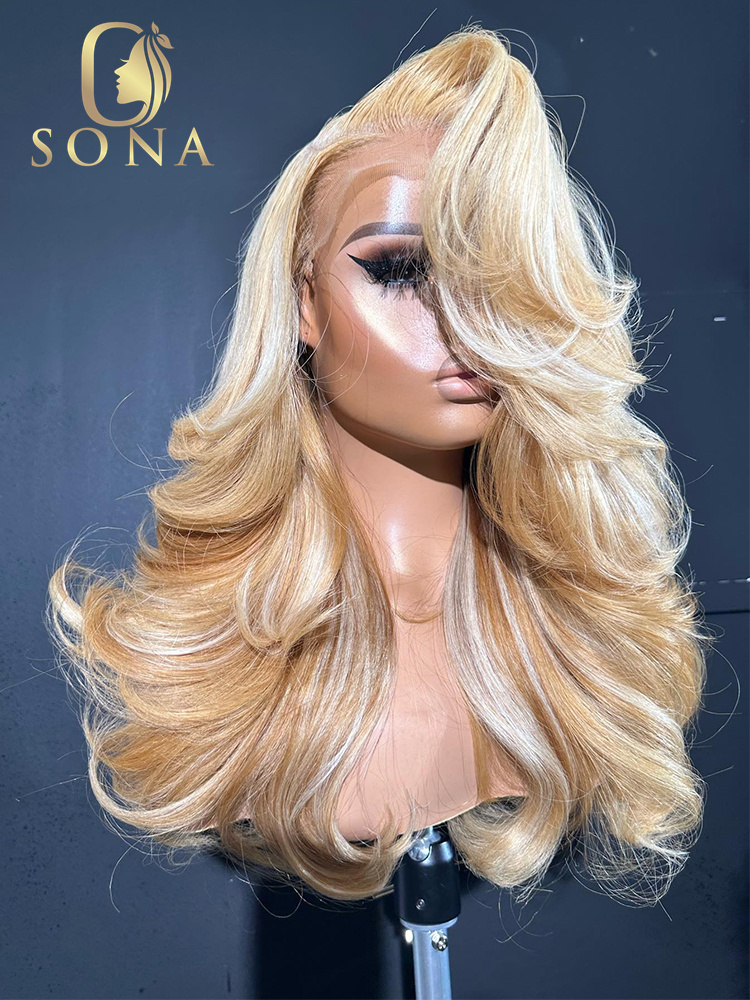 613# 27# Highlight HD Lace Fro - đánh giá và giá 613 Blonde Body Wave Lace Front Wig