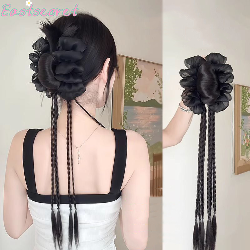 Black Bow Half-tie Hair Claw C - đánh giá và giá Claw Clip Messy Bun Hair Piece