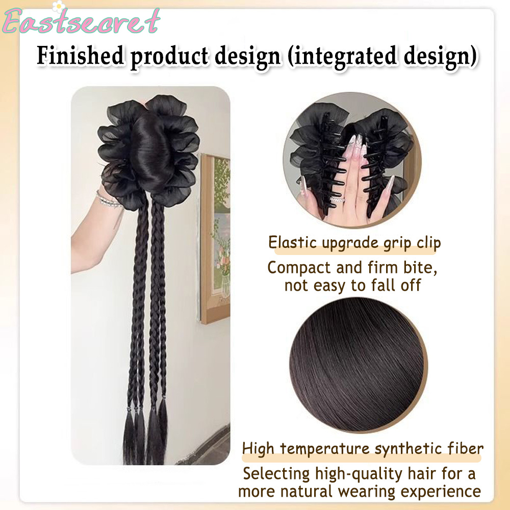 Black Bow Half-tie Hair Claw C - đánh giá và giá Claw Clip Messy Bun Hair Piece