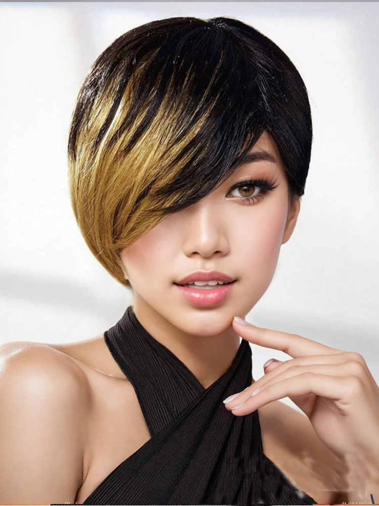 Short Pixie Cut Wig Straight O - đánh giá và giá Short Pixie Cut Wig Human Hair Cheap