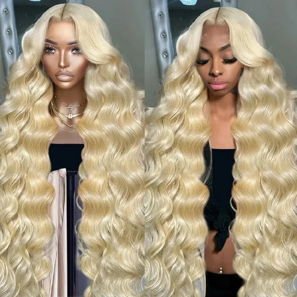 46 Inch HD Blonde 13x4 Lace Fr - đánh giá và giá 613 Blonde Body Wave Lace Front Wig