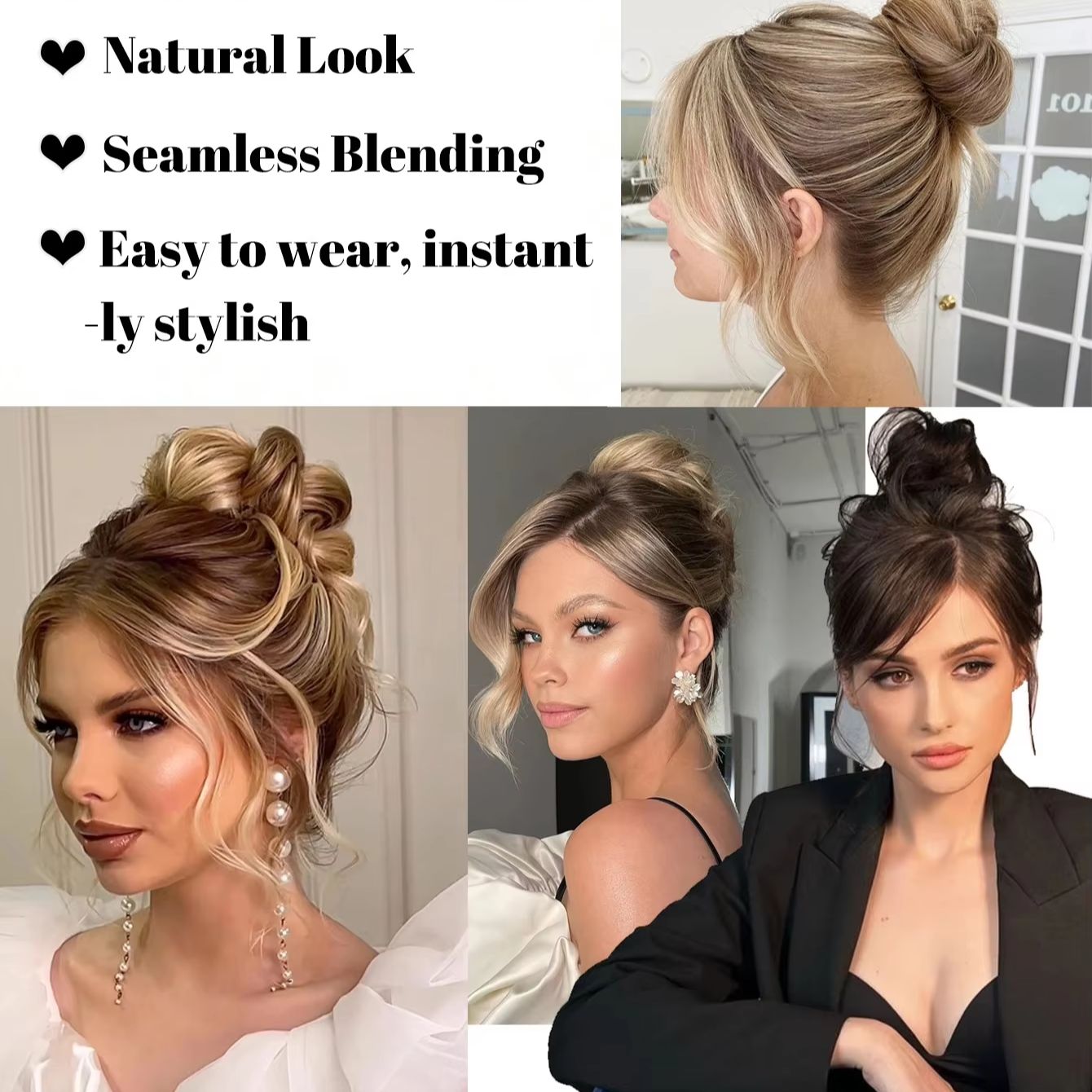 Synthetic Mini Claw Clip in Me - đánh giá và giá Claw Clip Messy Bun Hair Piece